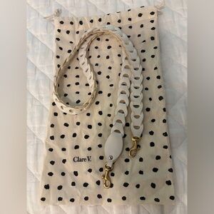 Clare V White Leather Chain Strap - Removable Crossbody Strap